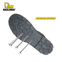 Bottes de travail de sécurité Rocklander, nouvelle conception, imperméables, anti-huile, antistatiques, en cuir, pour usage en usine, chaussures de sécurité S3