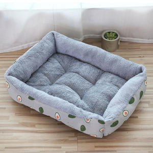 Fluffy Rectangle Cat Bed Soft and Thick Winter Warm Pet Furniture Washable <b>Dog</b> Bed - Product Image 2
