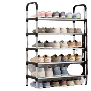 Multifunctional Adjustable Metal Shoe <b>Rack</b> Multi Purpose Shoe Organizer Space Saving Free Standing Shoe Shelf for Entryway - Product Image 5