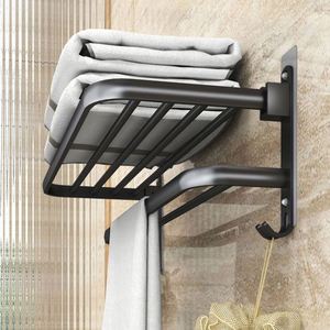 Toallero Plegable de Colores, Diseño Moderno, Soporte de Pared de Aluminio, Sin Perforaciones, Almacenamiento para Baño y Apartamento - Product Image 5