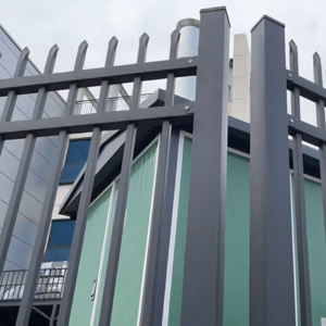 Valla de Acero para Jardín, Panel de Acero Corten Moderno, Valla de Estacas o Rejillas Electrogalvanizadas, Postes de Valla de Acero Galvanizado - Product Image 2