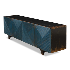 Mobile TV <span class=keywords><strong>in</strong></span> Legno Massello Stile Nordico Medievale, Vintage di Alta Gamma, Perfetto per l'Organizzazione <span class=keywords><strong>in</strong></span> Soggiorni o Camere da Letto - Product Image 2