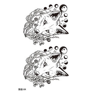 Tatuajes Temporales Semipermanentes <span class=keywords><strong>de</strong></span> <span class=keywords><strong>Lobo</strong></span> y Zorro, Personalizados y al por Mayor, Adhesivos <span class=keywords><strong>de</strong></span> <span class=keywords><strong>Tatuaje</strong></span> Corporal <span class=keywords><strong>de</strong></span> Hierbas <span class=keywords><strong>de</strong></span> <span class=keywords><strong>Lobo</strong></span> para Hombres - Product Image 3