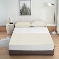 Sábana Plana Antibacteriana Bordada de Mezcla de Algodón Duradera, 400 Hilos, Ecológica, para Todas las Estaciones, Hilo de Grado 60, Lavable, Personalizable