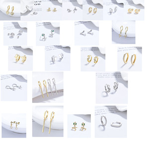 Venta Directa de Fábrica, Pendientes de Aro de <span class=keywords><strong>Plata</strong></span> de Ley S925 con Circonita de Moda, Novedad 2025, Regalo para Mujer, Venta al por Mayor - Product Image 1