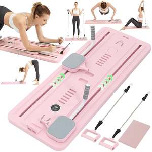 Equipo de Pilates 6 en 1, Tabla de Pilates Plegable Multiusos con Temporizador, Equipo de Pilates, Rodillo para Abdominales, para Uso en Casa - Product Image 1