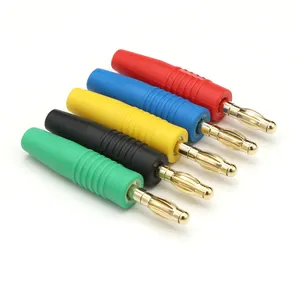 Low MOQ High Quality 4mm Banana Plugs Color Close End Connector for Audio Jack Speaker Plugs