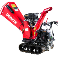 Déchiqueteuse à tambour en bois de type chenille 7HP 4 temps forêt automotrice usage domestique machines forestières concasseur de branches concasseurs de bois