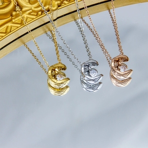 <span class=keywords><strong>Collier</strong></span> pendentif en forme de diamant, <span class=keywords><strong>collier</strong></span> pendentif <span class=keywords><strong>C</strong></span>, chaîne en acier inoxydable - Product Image 1