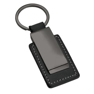 SHINY BURNISHED BLACK LEATHER <b>KEY</b> <b>RING</b> with UV PRINTING Featuring PU Leather Zinc Alloy Metal a Durable <b>Bottle</b> <b>Opener</b> Keychain - Product Image 1