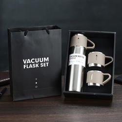 500ml Stainless Steel Thermos <b>Bottle</b> Vacuum <b>Flask</b> with 3 Cups Vacuum <b>Flask</b> Sets - Product Image 6
