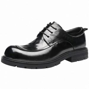Zapatos de Vestir de Cuero Vacuno de Diseño de Lujo para Hombre, Cuadrados, Transpirables, Antideslizantes, Ligeros, de Alta Calidad, Talla Grande, con Cordones, para Boda - Product Image 4