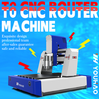 YOUHAOCNC Mini Routeur CNC 4060 6090 Machine de travail du bois 3 axes Nouvelle Pompe à vide PLC à aspiration simple Mandrin personnalisable Mach3