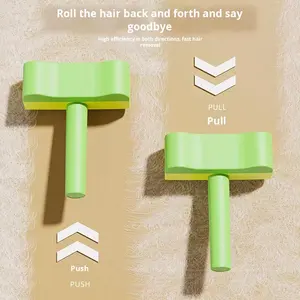 Neues Kunststoff-Hunde-und Vogel-Katzenhaarentferner-Rollen bürste Umwelt freundliches hand gehaltenes Tier pflege werkzeug für Badezimmer und Bett - Product Image 1