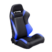 JIABEIR 1042 Sièges de course universels réglables pour simulateur de conduite, station de jeu avec simulateur de glissière, bleu et noir