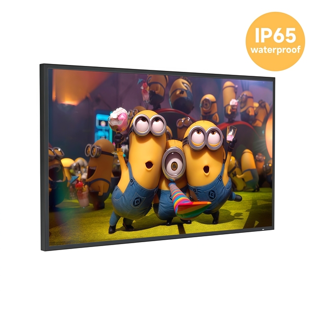 Smart Outdoor TV 4K UHD Sunlight Readable 2000nits IP65 Waterproof Television for Pool Side Deck & Outdoor Dining Space