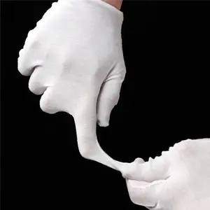 Белые латунные перчатки унисекс, 100% хлопок