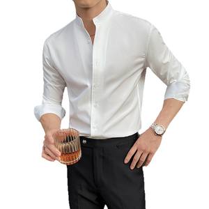 <span class=keywords><strong>เสื้อ</strong></span>เชิ้ตผู้<span class=keywords><strong>ชาย</strong></span>แขนยาวผ้าทอ<span class=keywords><strong>จีน</strong></span>ประดับลูกปัด <span class=keywords><strong>คอ</strong></span><span class=keywords><strong>จีน</strong></span> ไม่ต้องรีด <span class=keywords><strong>สี</strong></span>พื้น ยืดได้ ทรงหลวม <span class=keywords><strong>สี</strong></span>ขาว สำหรับงานแต่งงาน - Product Image 4