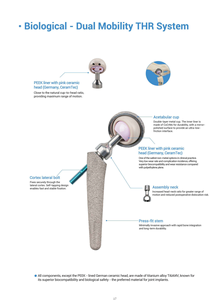 Sistema de Prótesis de Cadera de Doble Movilidad Veterinaria para Reemplazo <span class=keywords><strong>Total</strong></span> de Cadera - Product Image 2