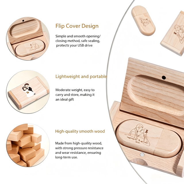 Wood Usb Memory Stick USB2.0 USB3.0 LED Pendrive 1GB 2GB 4GB 8GB 16GB 32GB 64GB 128GB 256GB 512GB 1TB Usb Flash Drive
