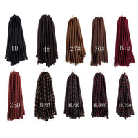 30 fili 14 pollici sintetico Spring Twist intrecciare le estensioni dei capelli Afro Soft Locs Dreadlock Crochet trecce parrucche