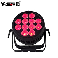 VSHOW WP1220 Lumière extérieure LED par 12PCS 20W RGBWAUV 6in1 IP65 Lumière de scène LED par étanche