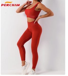Conjunto Deportivo de Yoga sin Costuras Personalizado de Fábrica para Mujer, Ropa Deportiva de Secado Rápido, Bra Deportivo y Leggings Ajustados para Fitness y <span class=keywords><strong>Running</strong></span> - Product Image 5