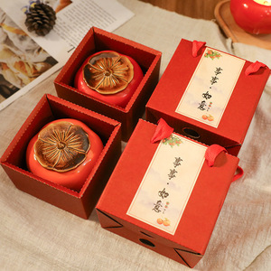 Juego de Velas Aromáticas con Aroma a Caqui, Cera de Soja, Artesanía Manual, Regalo para Profesor, Cumpleaños, Recuerdo de Boda, Empaque en Caja Roja - Product Image 1