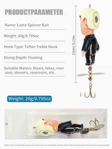 Señuelo flotante de pesca con hélice de silicona y lentejuelas, tipo Thunder Frog, para barbo y lubina, cebo vivo con anzuelos - Product Image 2