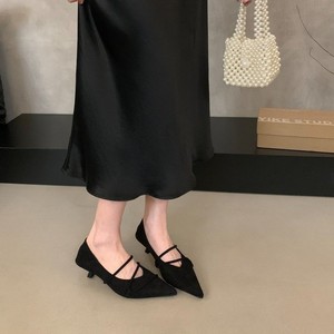 Collection Été 2026 – Escarpins à bout pointu et <span class=keywords><strong>talon</strong></span> bas, style Mary Jane vintage, chaussures de mode pour femmes, style américain - Product Image 2