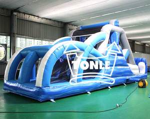 Carrera de obstáculos inflable comercial Blue Wave Games a la venta - Product Image 2
