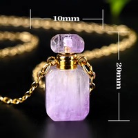 Vente en gros de flacons de parfum sculptés à la main en cristal naturel, multicolores, diffuseurs d'huiles essentielles pour la décoration de la maison et les cadeaux