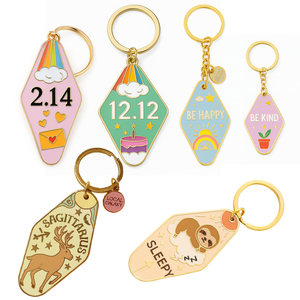Classic Motel Key Tag Old School Hotel llavero estético Motel llavero personalizado <span class=keywords><strong>Metal</strong></span> OEM fábrica proveedor Hotel Key Charms - Product Image 2