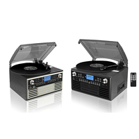 Tourne-disque rétro Antique avec haut-parleurs intégrés et enregistreur USB/SD