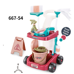 Carrello <span class=keywords><strong>Giocattolo</strong></span> per Pulizie in Plastica per Bambini e Bambine 4-6 Anni Set con <span class=keywords><strong>Aspirapolvere</strong></span> Scopa e Mocio - Product Image 5