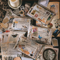200 pièces Perpack esthétique Vintage Scrapbook fournitures rétro papier autocollants indésirable Journal planificateurs artisanat Kits pour vinyle autocollant