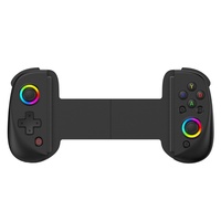HYT D8 Volante de Juego Inalámbrico Retráctil con Bluetooth, Controlador de Juego con Botón Turbo, Motor de Vibración, Giroscopio de Seis Ejes para Teléfono