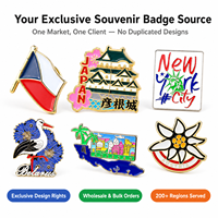 Badge en métal émaillé personnalisé pour chapeau, casquette ou revers, idéal pour les souvenirs touristiques - Vente en gros