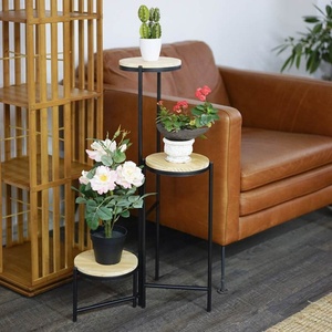 Soportes <span class=keywords><strong>para</strong></span> plantas, conjunto <span class=keywords><strong>de</strong></span> soportes <span class=keywords><strong>de</strong></span> <span class=keywords><strong>madera</strong></span> <span class=keywords><strong>para</strong></span> <span class=keywords><strong>colgar</strong></span> plantas, decoración del hogar, 3 niveles, soporte <span class=keywords><strong>de</strong></span> exhibición <span class=keywords><strong>de</strong></span> flores <span class=keywords><strong>de</strong></span> Metal y acero - Product Image 5