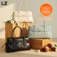 Sac fourre-tout en cuir à motif crocodile LZ Manufacturer, grande capacité, sac à main pour femme avec fermeture éclair, sac à main pour femme, marque privée