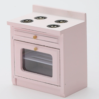 Miniature de cuisine pour maison de poupée : Armoire de jeu, aliments miniatures et modèle de jeu, table de cuisson, évier et armoire combinés