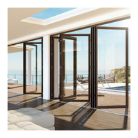 Porte de pliage verticale transparente automatique de polycarbonate de diviseur de conception élégante extérieure