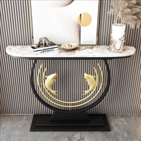 Nouvelle console moderne en bois massif, meuble d'entrée pour salon et couloir