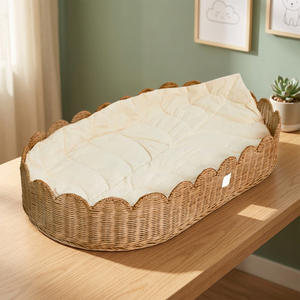 High Quality <b>Changing</b> Seagrass <b>Baskets</b> Woven Moses <b>Baskets</b> for New Born Babies and Dolls Customized Sizes Accepted From Vietnam - Product Image 1