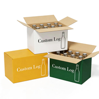 Cajas de Envío Corrugadas para Botellas de Vidrio con Impresión Personalizada, Cajas de Mensajería para Envíos y Correos