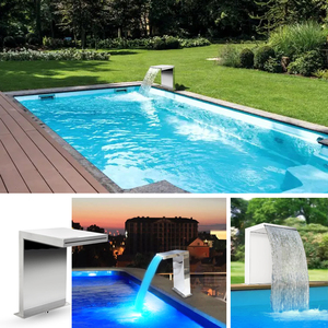 Personnalisable Moderne En Acier Inoxydable Cascade Fontaine Piscines Spas Jardin Caractéristique D'eau <span class=keywords><strong>Douche</strong></span> <span class=keywords><strong>Piscine</strong></span> Outils Accessoires - Product Image 2