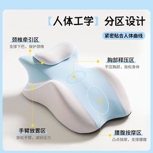 Ergonomic Sleeping <b>Pillow</b> 58cm x 37cm x 22cm Multi Position Support For Couples Sleep Comfortable Bedside Rest - Product Image 5