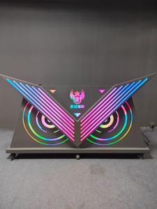 2024 по индивидуальному заказу новейший Diy Club DJ Booth со световым дисковым проигрывателем светодиодная цифровая настольная подставка для диджея - Product Image 5