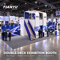Stand d'exposition commercial TIANYU en aluminium, sans outil, à deux étages, pour salons professionnels, événements et conférences