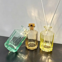 Bouteille diffuseur de parfum en verre transparent de 180 ml, forme octogonale, avec impression personnalisée et scellage, échantillon gratuit, emballage vide pour diffuseur d'arômes